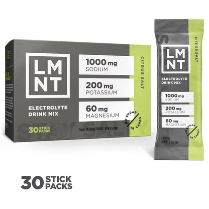 LMNT Zero Sugar Electrolytes - Citrus Salt | Drink Mix | 30-Count