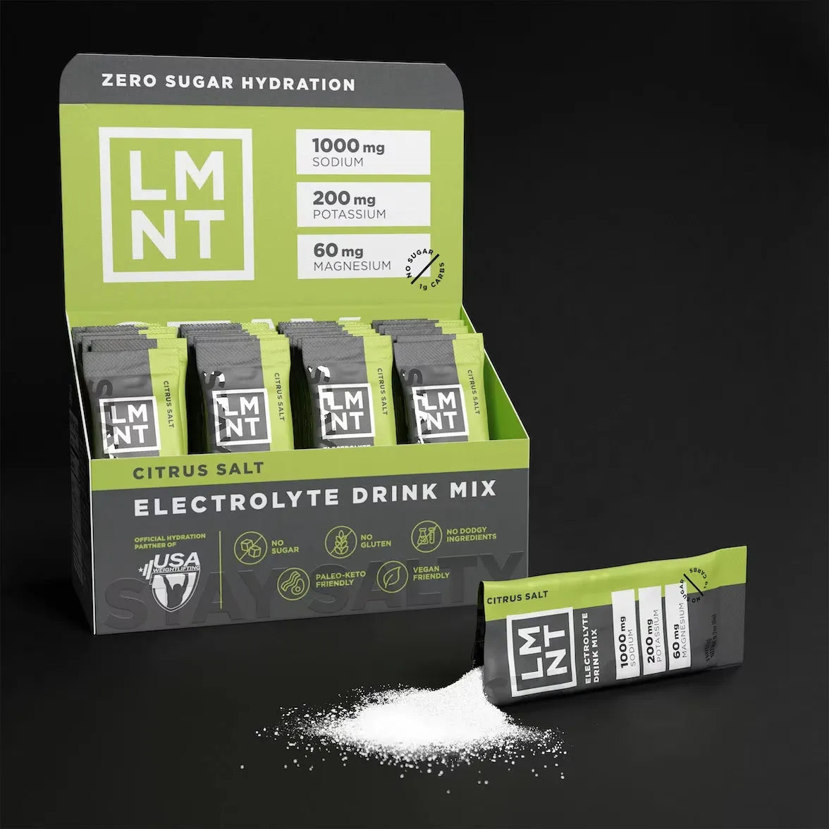 LMNT Zero Sugar Electrolytes - Citrus Salt | Drink Mix | 30-Count